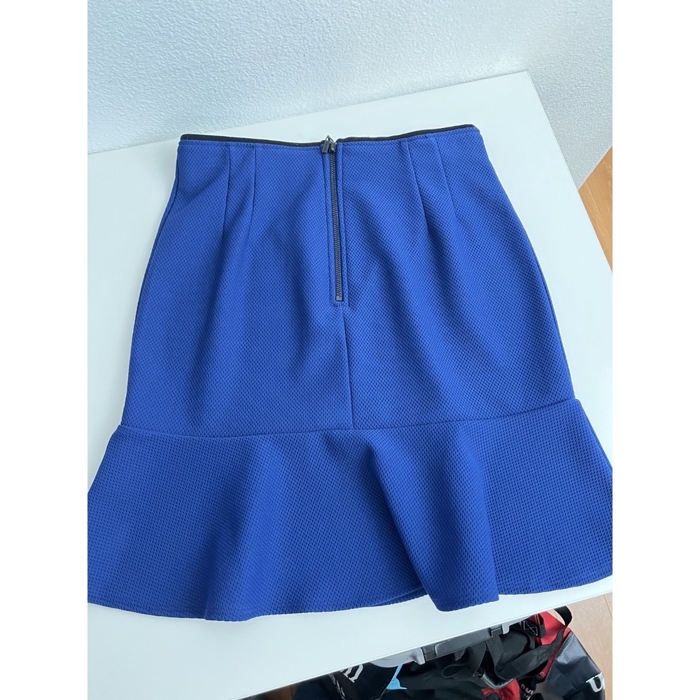 Bisou Bisou Royal Blue Textured Midi Skirt - Picture 3 of 3